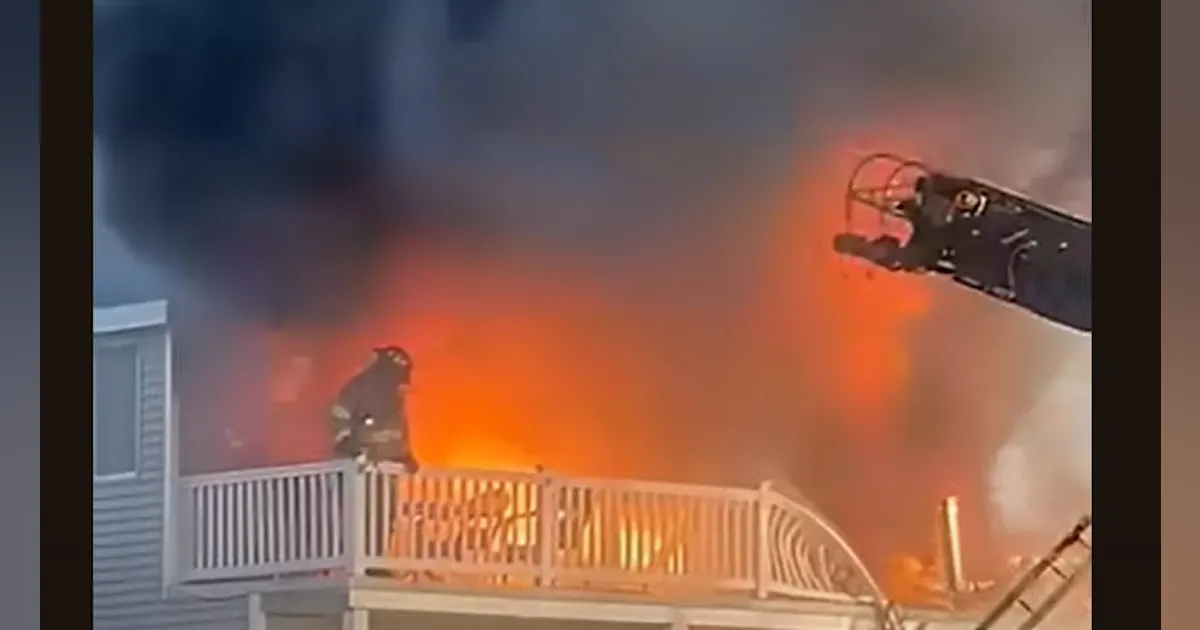 Flames Trap Man In Watch: Flames Trap Ocean City, NJ, Firefighter on Porch | Firehouse