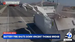 Video shows moment semi-truck carrying lithium-ion batteries explodes in San Pedro