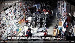 B-roll of lithium-ion battery fires. B-roll of lithium-ion battery fires.