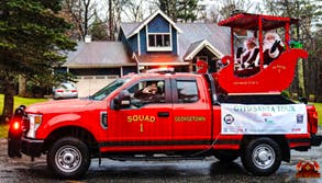 The Georgetown Fire Department in Massachusetts has been spreading joy and supporting a great cause through their annual Santa Tour.