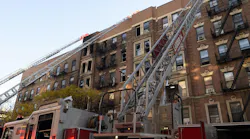 An FDNY firefighter suffered serious injuries after falling 40-feet down a building shaft while battling a fire in Harlem on Friday.
