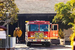 Los Angeles County firefighters handle an incident in Marina del Rey. Los Angeles County firefighters handle an incident in Marina del Rey.