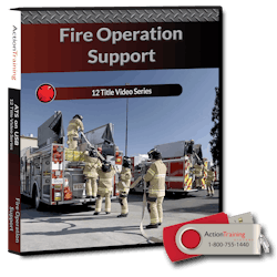 Action Training Systems’ 12-title training series, “Fire Operation Support,” presents information and job performance requirements for the “support person” that are based on NFPA 1010: Standard on Professional Qualifications for Firefighters. Action Training Systems’ 12-title training series, “Fire Operation Support,” presents information and job performance requirements for the “support person” that are based on NFPA 1010: Standard on Professional Qualifications for Firefighters.