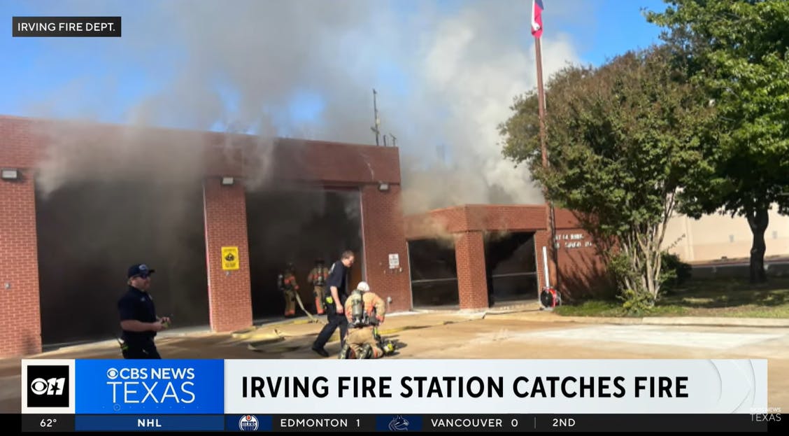 Fire Damages Irving, TX, Fire Station