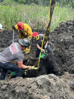 Typically, a large animal rescue requires at least two to three personnel. Typically, a large animal rescue requires at least two to three personnel.