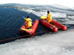 A versatile, multiseason workhorse for almost any terrain or water type, the RIT-Craft, which is made by 2Tinga and available from CMC, can be towed behind a boat or a personal watercraft or dragged by an ATV, a snowmobile or rescue personnel. A versatile, multiseason workhorse for almost any terrain or water type, the RIT-Craft, which is made by 2Tinga and available from CMC, can be towed behind a boat or a personal watercraft or dragged by an ATV, a snowmobile or rescue personnel.