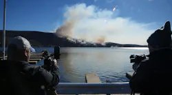Hundreds of wildfires are being battled in many states as dry conditions continue.
