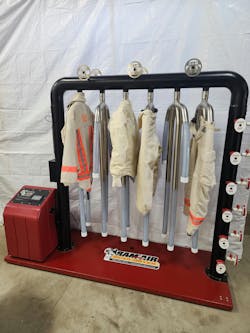 The TG-6H heated bunker gear dryer holds as many as 12 pieces of gear, 6 helmets and 18 accessories. The TG-6H heated bunker gear dryer holds as many as 12 pieces of gear, 6 helmets and 18 accessories.