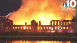 9-Alarm Fire Burns Through Vacant Chelsea, MA, Mill Building