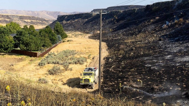 A wildfire in September came close to residencies in Columbia Beach.