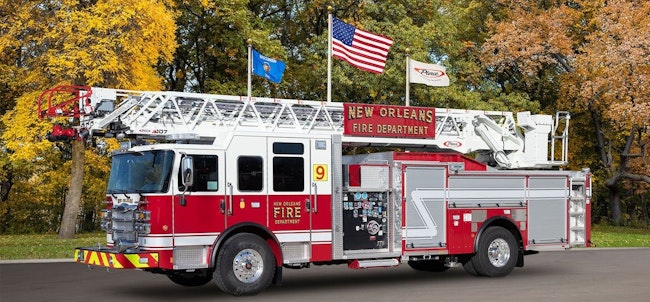 The New Orleans Fire Department has expanded its fleet with four Ascendant® 107’ Heavy-Duty Aerial Ladders on Enforcer chassis.