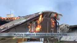 WATCH: Multiple agencies respond to large fire at the Minnesota Equestrian Center