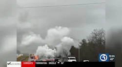 Firefighters Battle Tanker Fire in Wethersfield