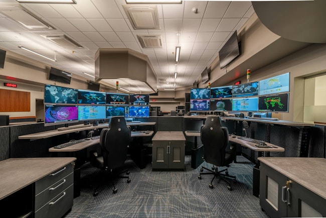 The central core of the Saratoga County Public Safety Facility in Ballston Spa, NY, includes critical infrastructure and smart layout of corridors and egress. Use of the core concept minimized the cost of hardening the facility and of constructing offices and services that are situated around the core.