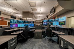The central core of the Saratoga County Public Safety Facility in Ballston Spa, NY, includes critical infrastructure and smart layout of corridors and egress. Use of the core concept minimized the cost of hardening the facility and of constructing offices and services that are situated around the core. The central core of the Saratoga County Public Safety Facility in Ballston Spa, NY, includes critical infrastructure and smart layout of corridors and egress. Use of the core concept minimized the cost of hardening the facility and of constructing offices and services that are situated around the core.