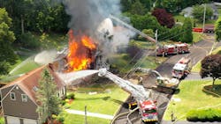 The Shelton Fire Department, the Connecticut State Bomb Squad, the Bureau of Alcohol, Tobacco, Firearms and Explosives, and the state fire marshal conducted a controlled burn of a house. The Shelton Fire Department, the Connecticut State Bomb Squad, the Bureau of Alcohol, Tobacco, Firearms and Explosives, and the state fire marshal conducted a controlled burn of a house.