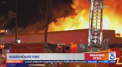 Massive fire torches Amazon return package warehouse in Los Angeles County