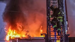 College Park firefighters battled a pre-dawn fire at an apartment complex. College Park firefighters battled a pre-dawn fire at an apartment complex.