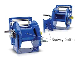 Coxreels is proud to offer the Brawny option available for most 100 Series hose reels. Coxreels is proud to offer the Brawny option available for most 100 Series hose reels.