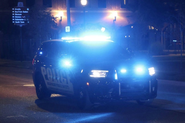 Police responded to a call for service in downtown Kalamazoo on Thursday, Sept. 12, 2024.