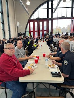 Current and retired members of the Charleston, SC, Fire Department meet for a holiday meal tradition. Current and retired members of the Charleston, SC, Fire Department meet for a holiday meal tradition.