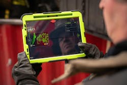 C-Thru, from Qwake Technologies, uses augmented reality to improve navigation, communication, and coordination in environments faced by firefighters. C-Thru, from Qwake Technologies, uses augmented reality to improve navigation, communication, and coordination in environments faced by firefighters.