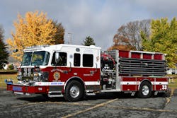 Engine 33 of the Neptune Fire Company (Richland, PA) is a 2023 Spartan Gladiator that was built by 4 Guys Fire Trucks with a stainless-steel body and carries a 1,750-gpm pump and a 1,250-gallon water tank. Engine 33 of the Neptune Fire Company (Richland, PA) is a 2023 Spartan Gladiator that was built by 4 Guys Fire Trucks with a stainless-steel body and carries a 1,750-gpm pump and a 1,250-gallon water tank.