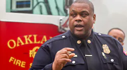 Oakland Fire Chief Damon Covington announced the temporary closure of two fire stations during a news conference in Oakland on Friday.