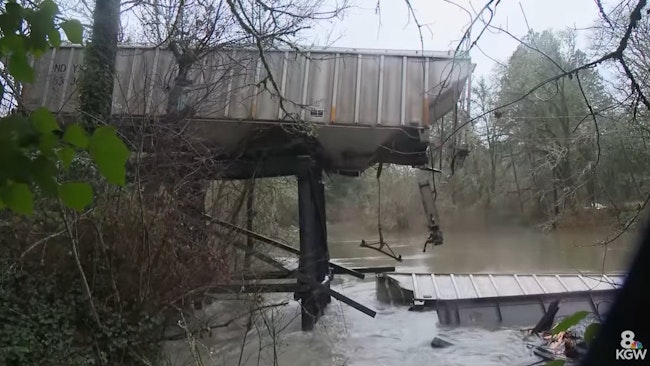 Train Trestle Collapses in Corvallis
