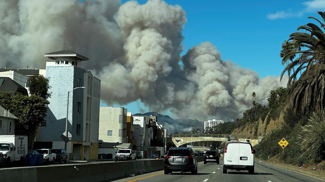 Thousands Evacuated as Raging Wildfire Burns in Pacific Palisades, CA