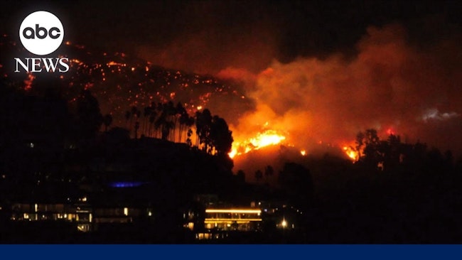 Sunset Fire Threatens Hollywood Hills