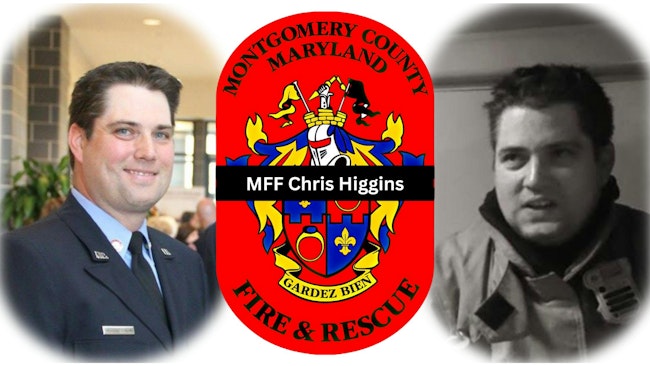 Montgomery County Firefighter Christopher Higgins, 46, died at a house fire on Jan. 11, 2025.