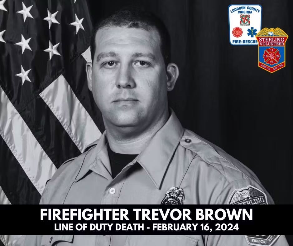Sterling Firefighter Trevor Brown