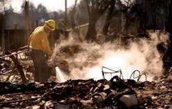Several firefighters involved in battling the historic wildfires also lost their homes. Several firefighters involved in battling the historic wildfires also lost their homes.