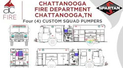 Chattanooga Fire Department in Tennessee has selected Spartan and its authorized dealer, Atlantic Coast Fire Trucks, to provide the city with 10 new custom pumpers.