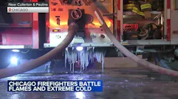 Firefighters battle flames and extreme cold in Heart of Chicago