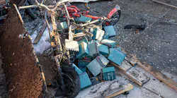 A firefighter and three residents were injured in a fire caused by e-bike batteries