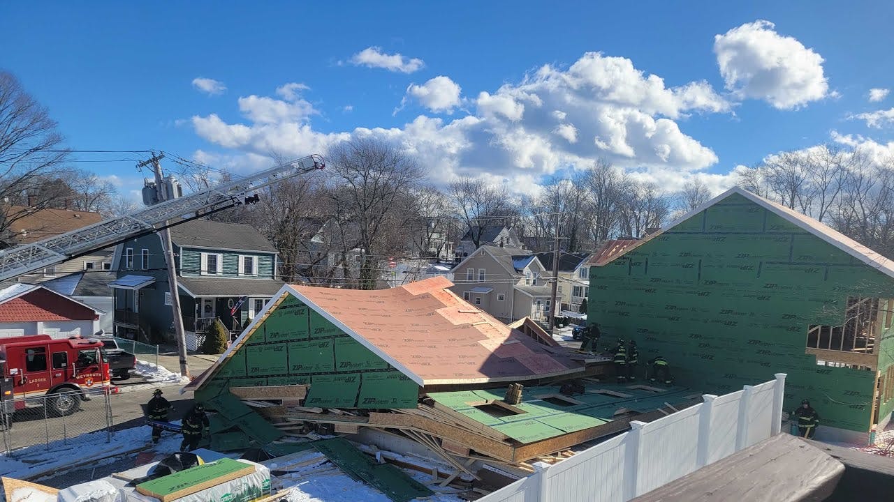 1 dead, 4 injured when home under construction in Weymouth, Massachusetts, collapses