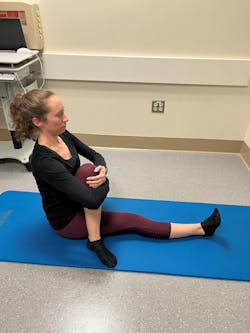 Sitting piriformis stretch Sitting piriformis stretch