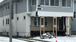 Not all parts of a structure/building might be affected by a collapse. Here, the rear and side of the structure are unaffected and potentially might be cleared of victims by local responders. Not all parts of a structure/building might be affected by a collapse. Here, the rear and side of the structure are unaffected and potentially might be cleared of victims by local responders.