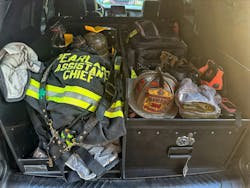 For departments that routinely use operational chief officers as forward supervisors in the immediately dangerous to life or health environment, a slide-out or command box that provides easy access to PPE is crucial for rapid donning. For departments that routinely use operational chief officers as forward supervisors in the immediately dangerous to life or health environment, a slide-out or command box that provides easy access to PPE is crucial for rapid donning.