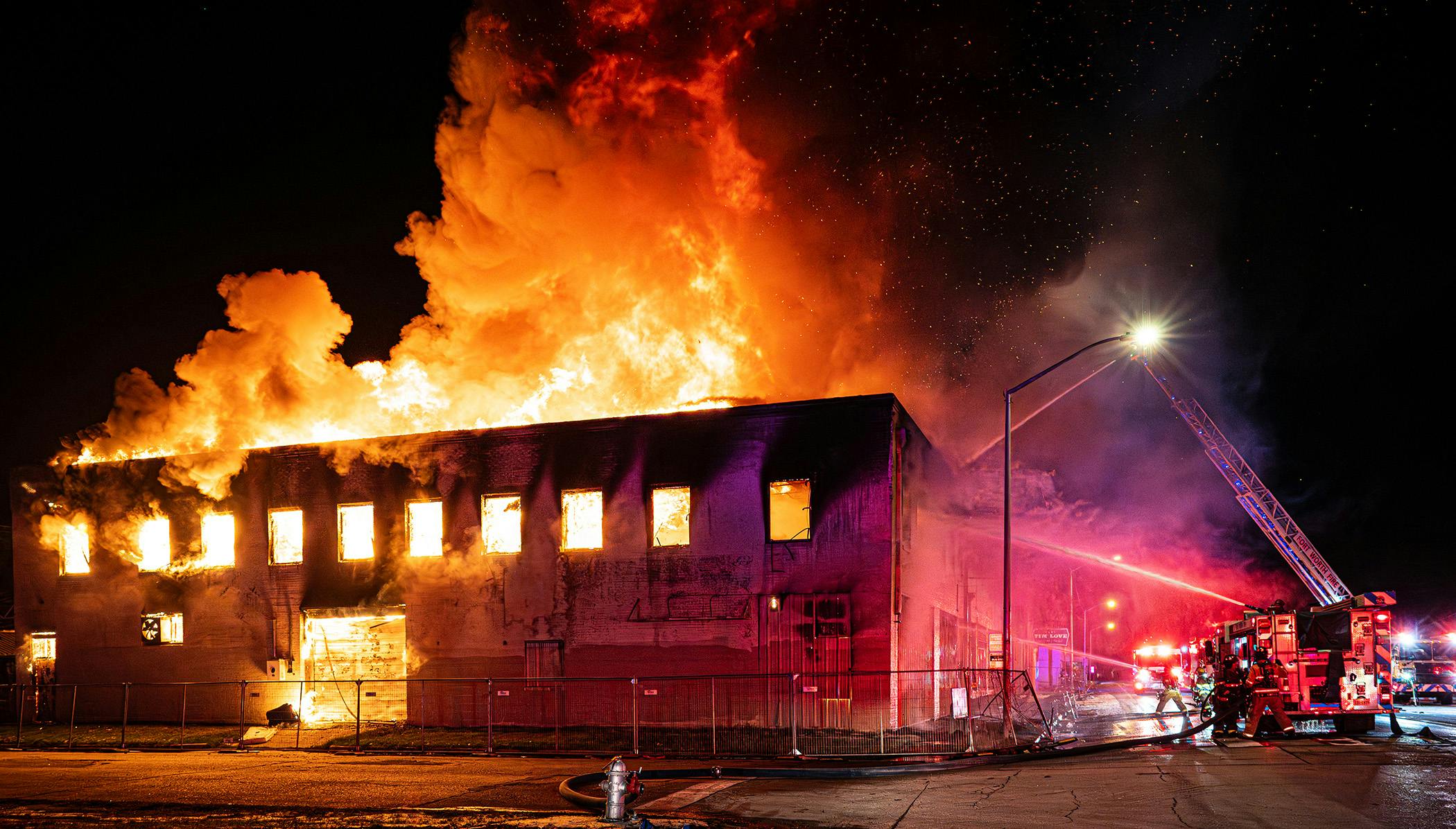 When Fort Worth Fire Department crews arrived, heavy fire showed from the first and second floors of a vacant building. Firefighters knew the building well, so operations went defensive almost immediately.