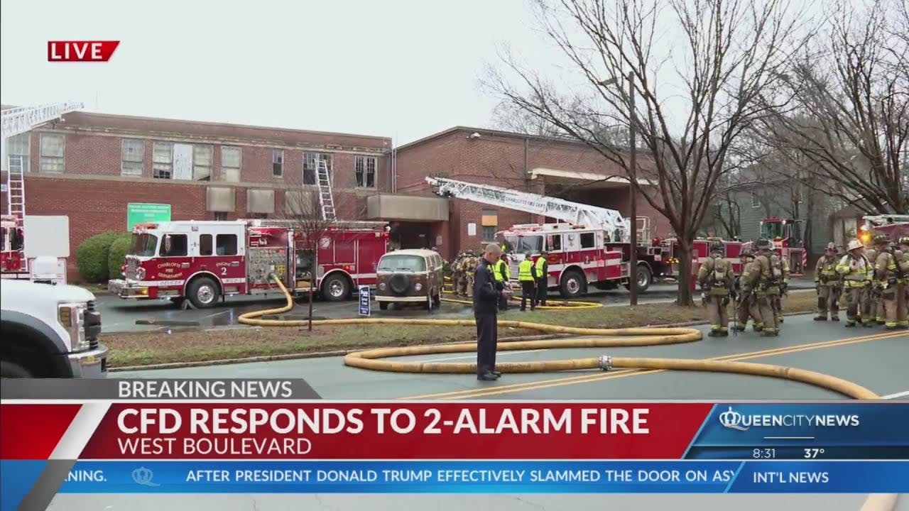 2-alarm fire breaks out at historic Charlotte school