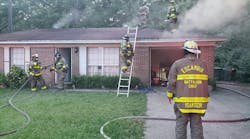 For house fires, one hoseline always should be staffed with a nozzle firefighter, a backup firefighter/officer, a door/control firefighter and a pump operator. For house fires, one hoseline always should be staffed with a nozzle firefighter, a backup firefighter/officer, a door/control firefighter and a pump operator.