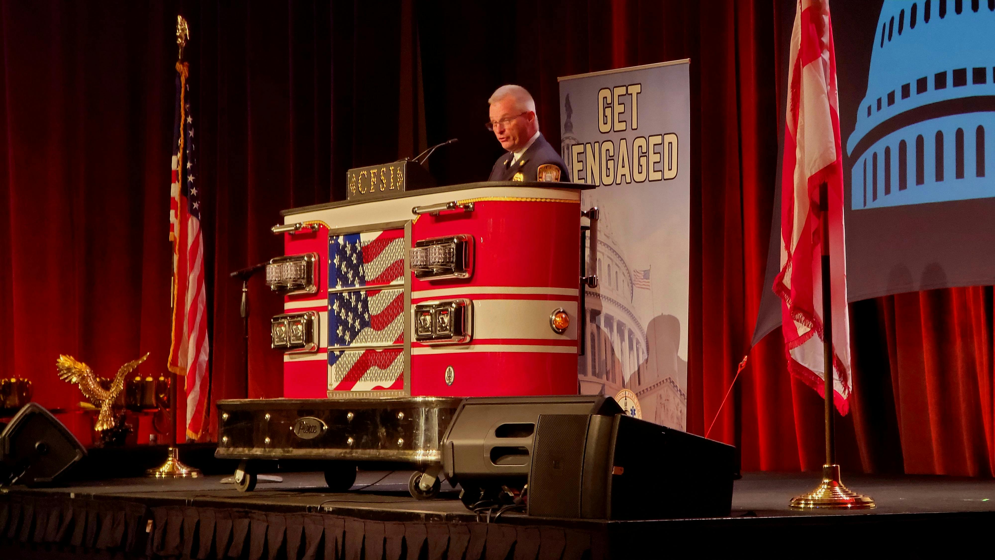 D.C. Fire Chief John Donnelly explains the incident command during the recent mid-air collision at Reagan National Airport.