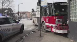 Firefighter injured as Chicago fire truck crashes into church; union blames old equipment