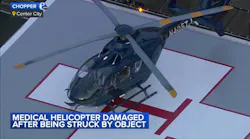 Medical helicopter hit by unknown object while landing in Philadelphia: FAA