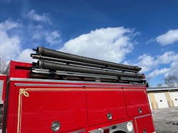 The assembly for 10-foot sections of suction hose measures 140 inches long, 14¼ inches wide and 23¼ inches in height. The assembly for 10-foot sections of suction hose measures 140 inches long, 14¼ inches wide and 23¼ inches in height.