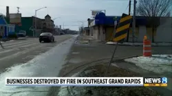 Arson investigators at scene of Grand Rapids business fire