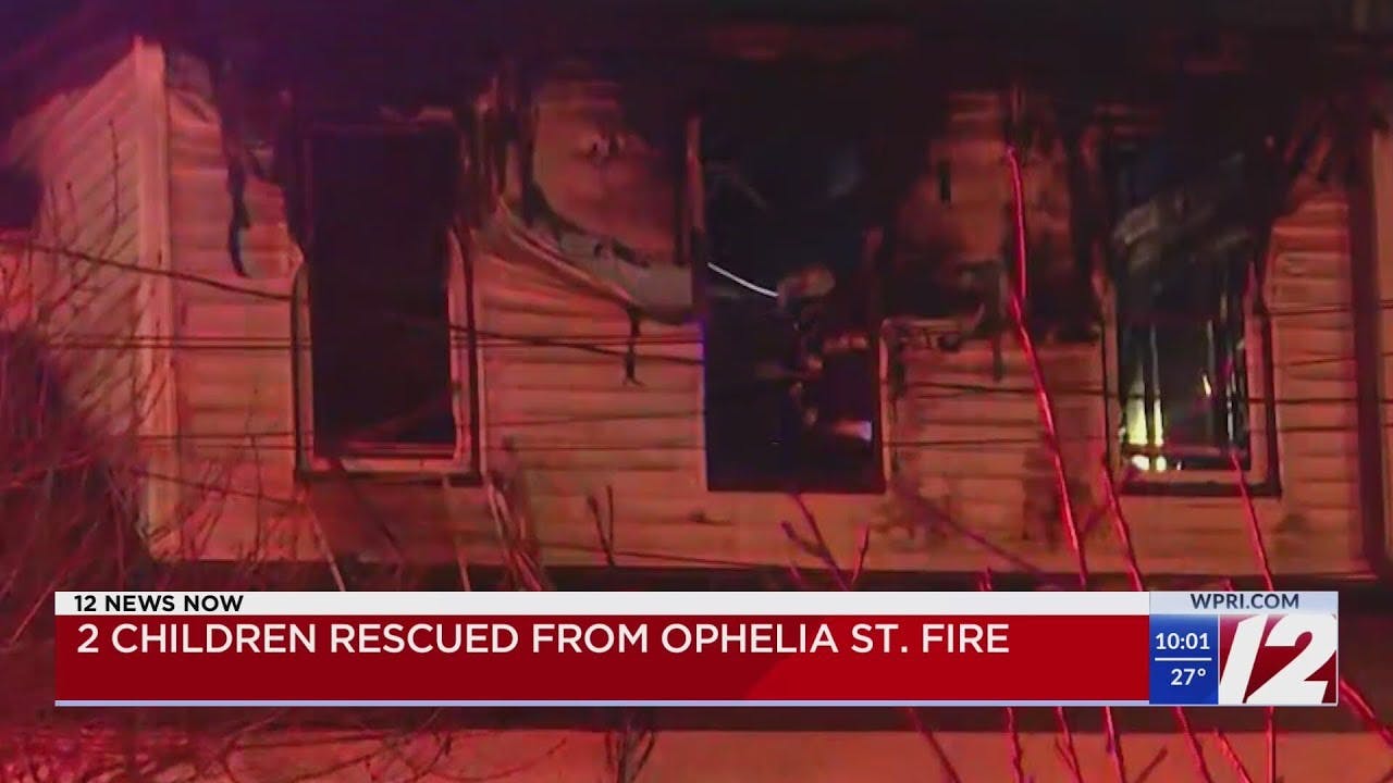 2 kids rescued from burning Providence home